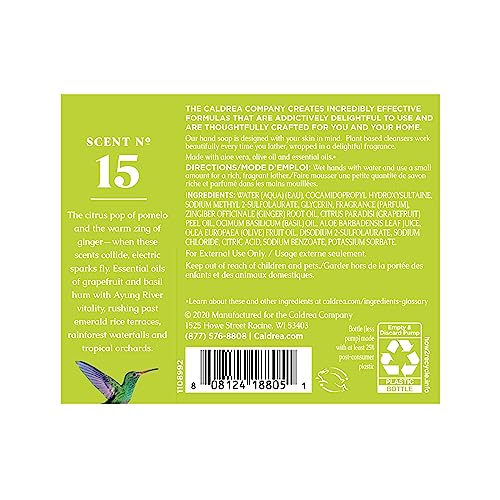 Caldrea Hand Wash Soap, Ginger Pomelo Scent, 10.8 oz