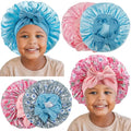 4PCS Baby Satin Bonnet,Silk Bonnet for Kids,Kid Hair Bonnets for Sleeping,Kids Satin Bonnets for Girls Boys Toddler