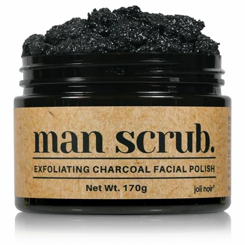Men¡¯s Charcoal Exfoliating Face Scrub ? Gritty Facial Cleanser With Pumice & Sugar - For Blackheads, Oil Control, Acne, Rough Skin, Clogged Pores & Post-Shave Bumps