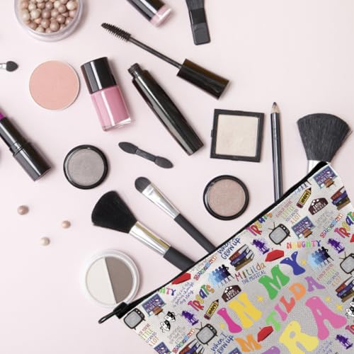 TSOTMO Television Gift Comedy Tragedy Mask Theatre Drama Actress In My Era MakeupBag Musical Lover Gift (Mati Era bag)