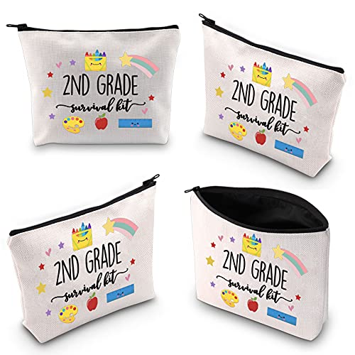 WCGXKO 2nd Grade Teacher Gift Survival Kit Zipper Pouch Makeup Bag