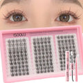 Fairy Lash Clusters Manga Individual Lashes C Curl Wispy Eyelash Clusters WideSpan Eyelash Extension Kit with Lash Bond and Seal Wet-Look Spiky Cluster Lashes (Wing Kit 150pcs)
