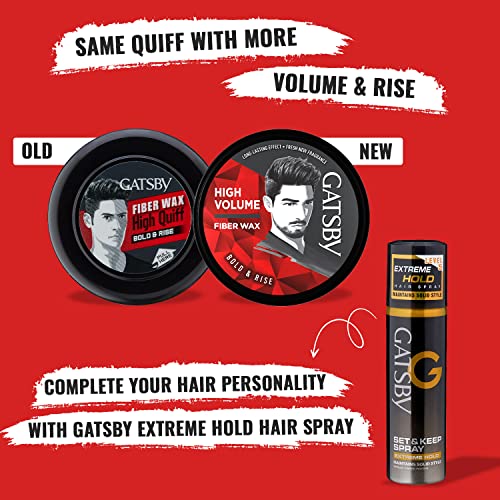 Gatsby Hair Styling Fibre Wax Bold and Rise, 75g