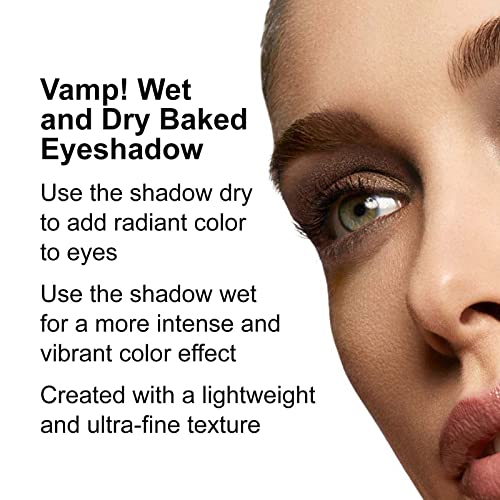 Pupa Milano Vamp! Wet And Dry Baked Eyeshadow - Brilliant, Highly Pigmented Colors - Light And Creamy Makeup Formula - Professional Quality Shimmer Powder Eye Shadows - 101 Precious Gold - 0.035 Oz