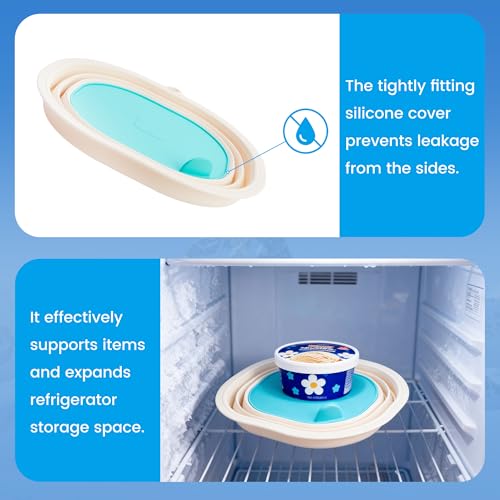 Upgrade Face Bowl for Ice with Built-In Ice Tray Collapsible Silicone Ice Bath Basin with Cover Portable Home Spa Tools for Home or Travel