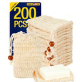 200 Pcs Soap Saver Bag Exfoliating of Natural Exfoliating Handmade Soap Pouches for Shower, Foaming & Drying, Reusable Bolsas para Jabones Artesanales (5.7x3.74 Inch)