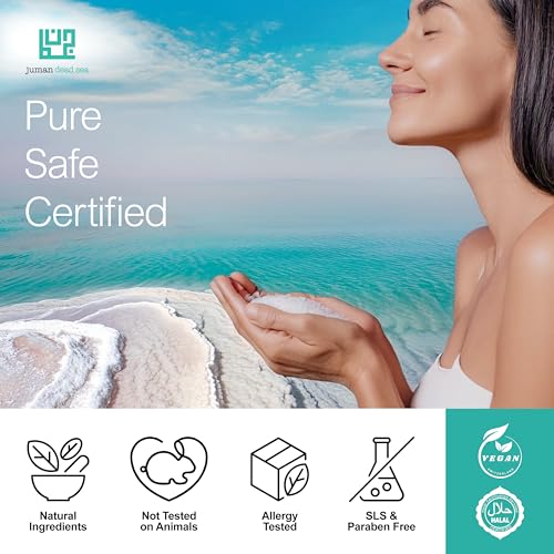 Juman Dead Sea Minerals Nourishing Body Scrub Set | Infused with Essential Oil & Nutrients | Dead Sea Salt Scrub Kit | SlS & Paraben Free | Vegan | Pack of 3