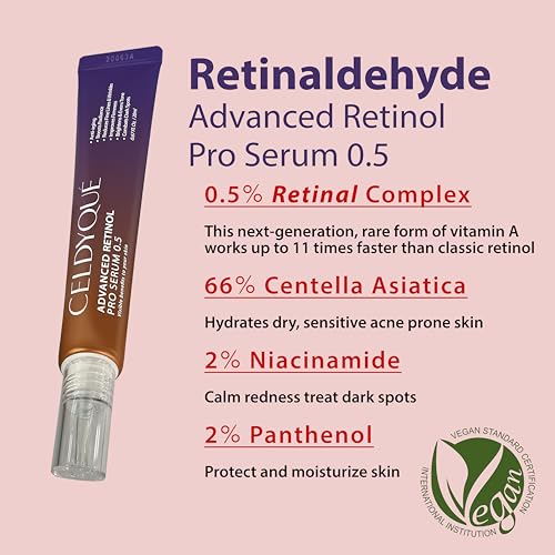 100% Pure Volufiline Concentrate & Advanced Retinol Pro Serum 0.5 - Firming Anti-Wrinkle and Radiance-Boosting w/Centella Asiatica Niacinamide Hyaluronic Acid for Mature Skin Korean Skincare