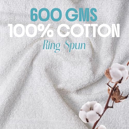 Threads+ White Wash Cloths, 100% Cotton, Soft & Absorbent, 12x12, 600 GSM, Durable Face Towels for Bathroom, Gym, Spa & Baby Care (White) Brand: Threads Plus (Pack of 12)