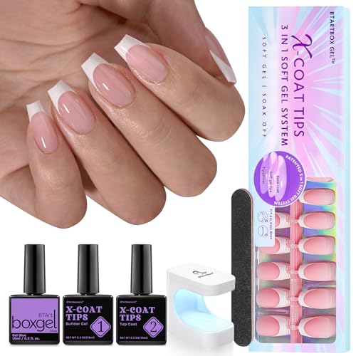 btartboxnails XCOATTIPS French Tip Nails (UTZ-S Coffin)