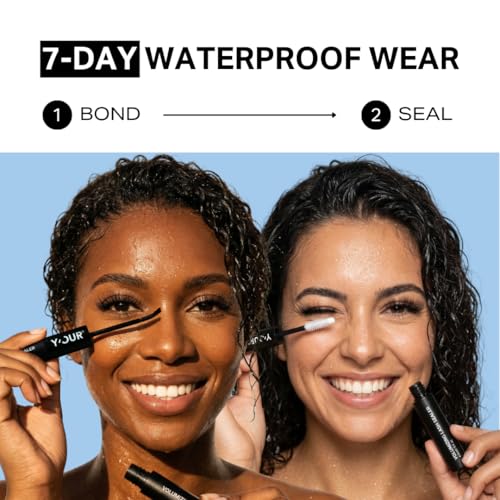Y'OUR Beginner Friendly DIY Lash Extension Kit with 14mm C-Curl 3D Volume Clusters | 7-Day Hold Long Lasting Eyelash Glue, Bond & Seal, and Non-Irritating Eyelash Remover | Complete Adhesive Eyelashes