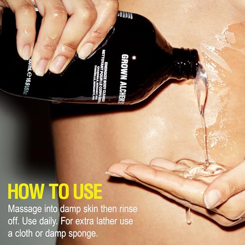 Grown Alchemist Energize Body Cleanser Refill Pouch. Chamomile, Bergamot & Rose Body Cleanser. Gentle Body Wash. Hydrates & Cleanses Skin, (1L).