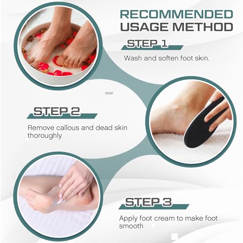 Lothee 30 Pack Foot File Foot Callus Remover Double Sided Professional Sandpaper Pedicure Tool Feet Scrubber Sander Feet Rasp for Dead Skin Cracked Heel Women Manicure Beauty Spa, 100/180 Grit, White