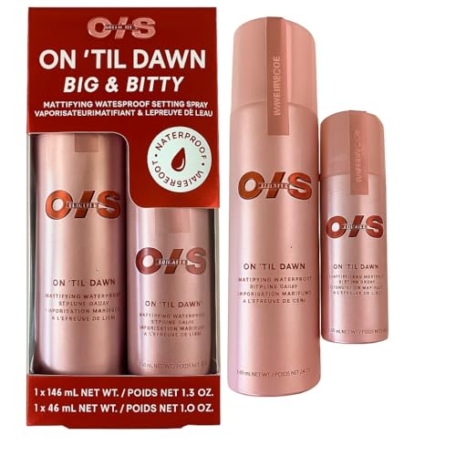On ¡¯Til Dawn Big & Bitty Mattifying Waterproof Setting Spray Duo ? Includes Full Size (3.4 fl. oz / 146 mL) and Travel Size (1.0 fl. oz / 46 mL)