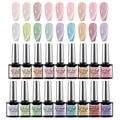 10ml Gel Cat Eye Nail Polish Kit - 18Pcs Cat Eye Magnetic Nail Polish With Magnetic Iron Rod Double Ended Nail Tool, Long-Lasting and Non-Fading Creating Fashionable Manicures