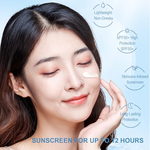 60PCS Mini Sunscreen SPF50+ PA+++ - Travel Size Sunscreen Bulk for Face & Body, Lightweight & Non-Greasy, Water-Resistant, Perfect for Summer Party & Thank You Gifts