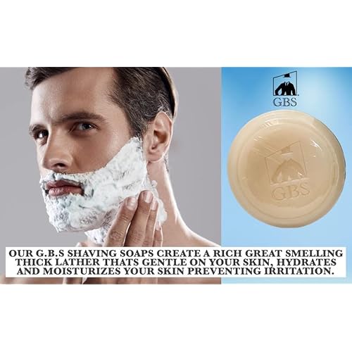 G.B.S Shaving Brush with All Natural Shave Soap, Shave Brush Stand and Ceramic Shaving Mug Kit