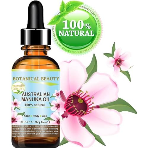 Botanical Beauty MANUKA OIL WILD GROWTH RAW 100% Natural VIRGIN UNREFINED Cold Pressed Carrier Oil. for Skin, Face, Hair, Lip and Nail Care Anti-Aging 0.5 Fl Oz - 15 ml