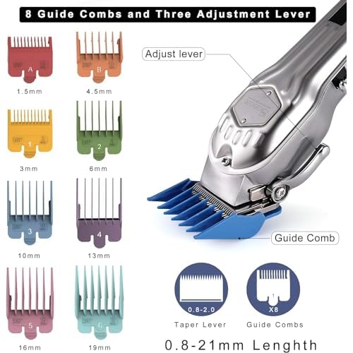 SURKER Mens Hair Clippers Cord Cordless Hair Trimmer Professional Haircut Kit for Men Rechargeable LED Display