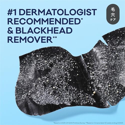 Biore Charcoal Deep Cleansing Pore Strips, Nose Strips for Blackhead Removal on Oily Skin, Features C-Bond Technology with Instant Pore Unclogging, 18 Count
