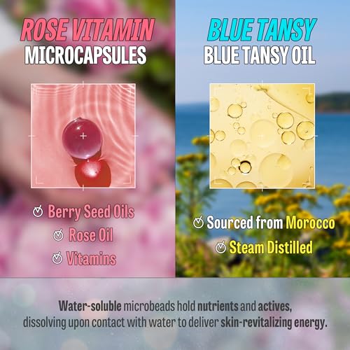 MAXCLINIC [K-Beauty] Rose Vitamin + Blue Tansy Oil Foam Gift Set | Daily Face Wash Oil Based Cleanser to Foam | Korean Skin Care Oil Cleanser for Dry Sensitive Skin