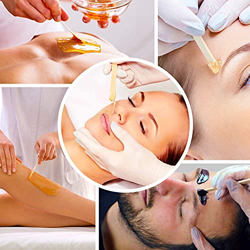 Mibly 500 Pcs Wooden Wax Sticks - Eyebrow, Lip, Nose Small Waxing Applicator Sticks for Hair Removal and Smooth Skin - Spa and Home Usage