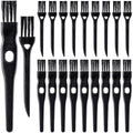 PAGOW 24 Pcs Electric Razor Cleaning Brush, Shaver Razor Clipper Cleaner Brush, Electric Shaver Hair Remover Cleaning Brushes, Nylon Bristles PP Handle, 2 Sizes (Black)