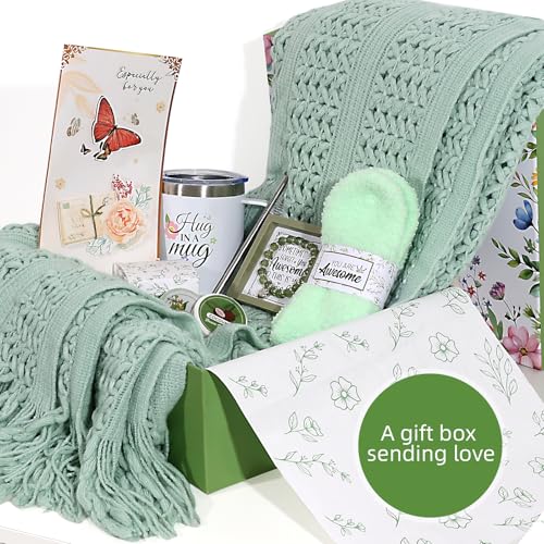 Valentines Day Gifts for Her - Spa & Self Care Gift Basket for Women, Wife, Girlfriend - Romantic Pampering Box for Relaxation, Birthday, Thinking of You