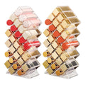 Lipstick Organizer,56 Lip Slots Acrylic Lipstick Holder,Stackable Lip Gloss Organizer,for Lipgloss Makeup Vanity Display, Clear (2 Pack)