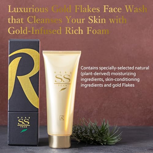 ROYALCOSMETICS ROYAL HERB SS FOAM Facial Foaming Cleanser Moisturizing with Aloe Vera Leaf Extract, Ginseng Extract and Gold, 4.23 OZ / 120g