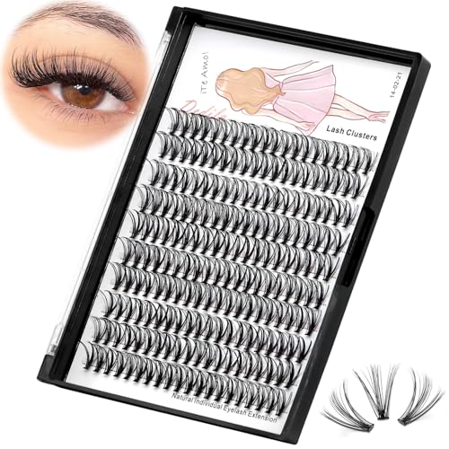 8-22mm to Choose 20D/40D/60D/80D/100D Individual False Eyelashes Makeup Cluster Eyelashes Thickness 0.07mm D Curl Natural long Black Soft 3D Eye Lashes Extensions (20D-12mm)