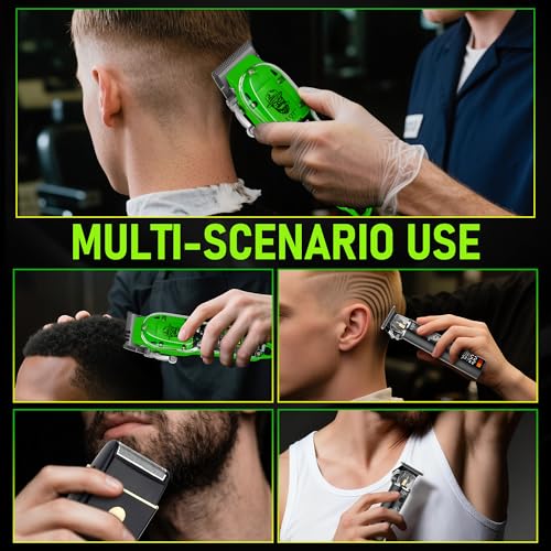 KEMEI KM-1856 Professional Hair Clipper for Men Cordless Hair Cutting Kits, Hair & Beard Trimmer, Adjustable Blade Barber Clippers with USB Rechargeable, Gift for Men