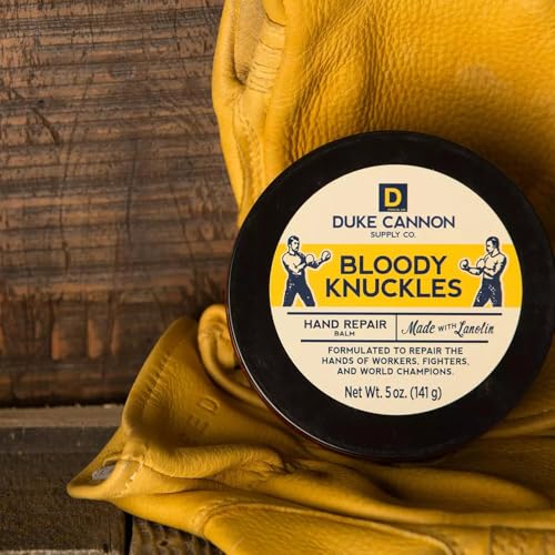 Duke Cannon Bloody Knuckles Hand Repair Balm - Unscented Moisturizer for Hardworking Hands, Repair and Revitalize Dry, Cracked Skin, (5 oz. - 2 Pack)
