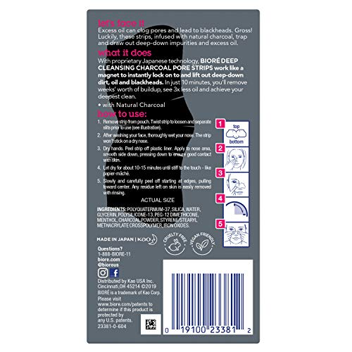 Bior? Nose+Face 24ct Pore Strips with Bior? Charcoal 18ct Nose Strips