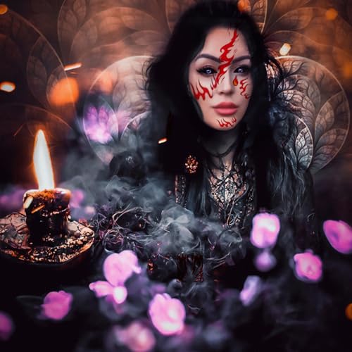 6 Sheets Flame Tattoo Stickers Decals Halloween Makeup Face Sticker for Women Men Body Dress Up Decoration Festival Party