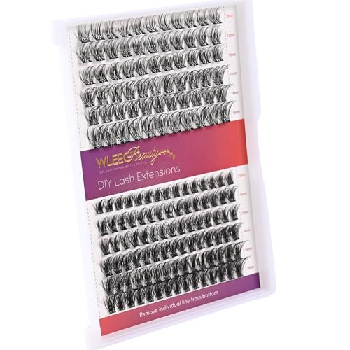Lash Clusters DIY Eyelash Extensions, 156PCS Individual Lashes D Curl Clusters Eyelash Extensions (LC85, 2 Styles Mix 10-16mm)