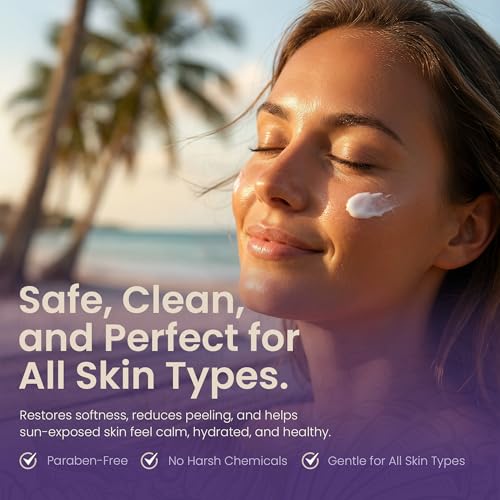 After Sun Lotion with Honey & Lavender ? Hydrating & Soothing Moisturizer for Sunburned Skin ? Natural Aloe Vera, Vitamin E & Jojoba Oil ? Paraben-Free ? 8.45 fl. oz (250ml)