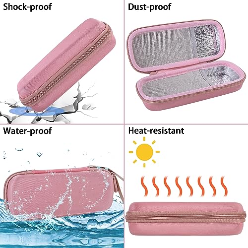 Aenllosi Hard Case Compatible with Professional Pen and Replaceable Cartridges,Holder for Electric Wireless Derma Pen(Rose Pink,Case Only)