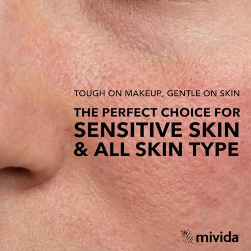 mivida Hypoallergenic Makeup Remover Wipes Individually Wrapped with Vitamin E, Plant-Based Face Wipes, Alcohol Free, Fragrance Free Makeup Wipes Travel Size, (5 pouches x 40 Wipes) Total 200 ct