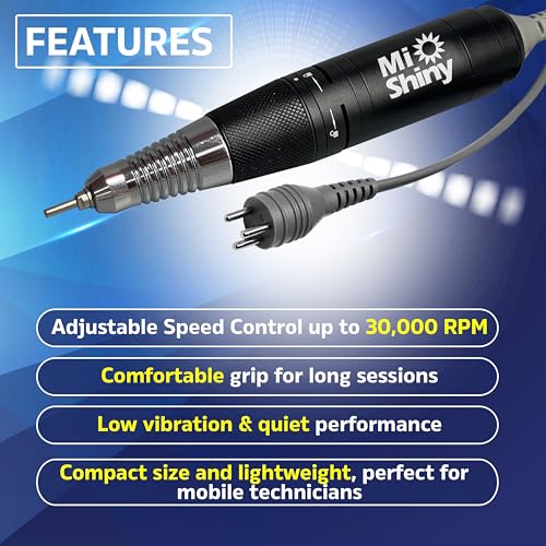 30.000RPM Professional Nail Drill Machine - Hand Drill for Nails - Replacement Nail Drill Handpiece Compatible with KUPA KP55, KP60, KP5000, UP-200 (Black)