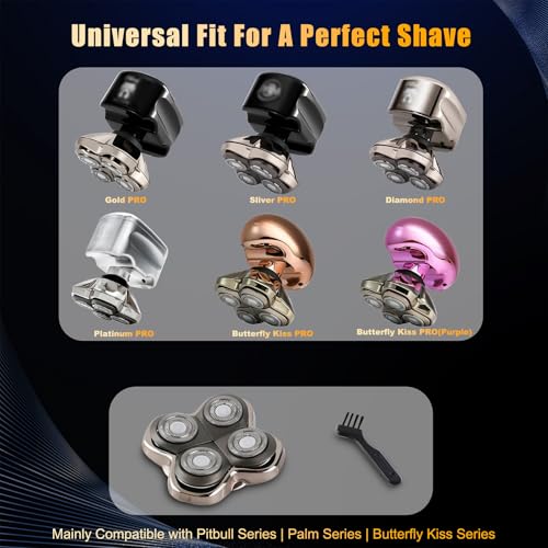 Lnauy Shaver Blades Compatible with Skull Shaver Baron PRO 4, Pitbull, Palm, Butterfly Kiss Shaver, Skull Shaver Replacement Heads Blades