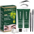 Lash & Brow Color Kit with Olive Oil ? Safe, Long-Lasting Coloring for Natural Fuller Brows & Lashes, Gentle on Skin, Easy DIY Salon-Quality Results at Home (Black)