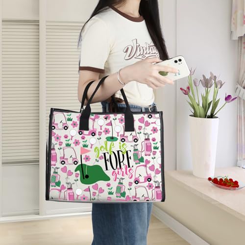 WZMPA Golf Girl Cosmetic Makeup Bag Lady Golf Gifts Golf Is Fore Girls Zipper Pouch Bag For Golf Lover Golf Player (Golf Girls BG)