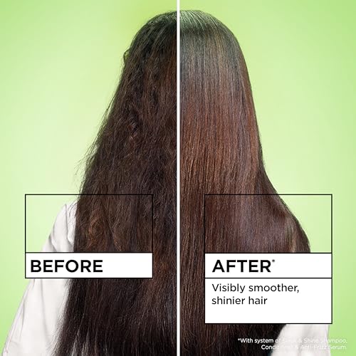 Garnier Fructis Sleek & Shine Anti-Frizz Serum for Frizzy, Dry Hair, Argan Oil, 5.1 Fl Oz, 1 Count (Packaging May Vary)