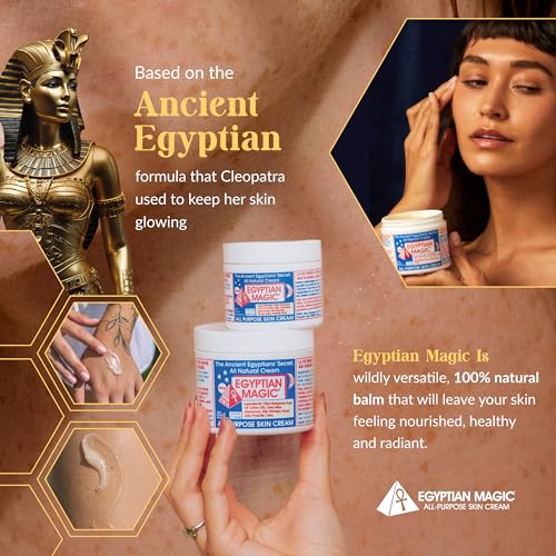 Egyptian Magic - All Purpose Face, Body, and Dry Skin Moisturizing Cream, Skin Protectant for Women & Men, 4 & 2oz Bundle