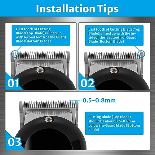 Blade Compatible with Wahl Clipper Blades Replacement, 2 Pack
