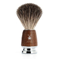 M?HLE RYTMO Pure Badger Shaving Brush | High-Grade Steamed Resin Handle with Chrome Accents | Luxury Shave Accessory for Men
