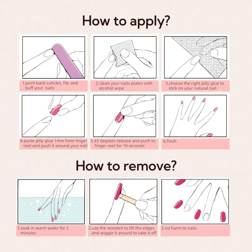 Handmade Press on Nails - Middle Long Square | Multicolored Stripes | Reusable False Nails 10 Pcs (Overturned Palette, L)