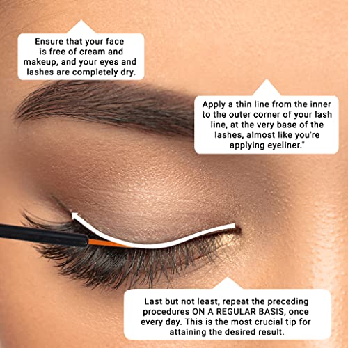 Dijan Eyelash Growth Serum - 8ml Cruelty-Free Lash Enhancing Serum for Longer Fuller Thicker & Voluminous Lashes - Advance Lash Treatment to Boost, Condition & Nourish Lashes with Natural Ingredients