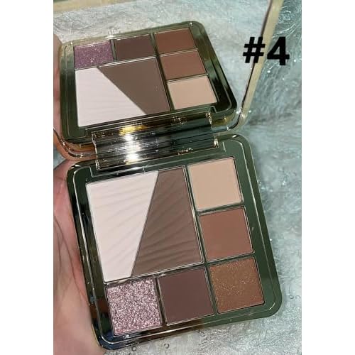 All-in-One Eyeshadow Palette, 7 Colors Eye Shadow Palette, Glitter, Matte, Shimmer Eyeshadows, Blush, Highlighter Contour Makeup Palettes, Highly Pigmented Waterproof Long Lasting. (Color 4)